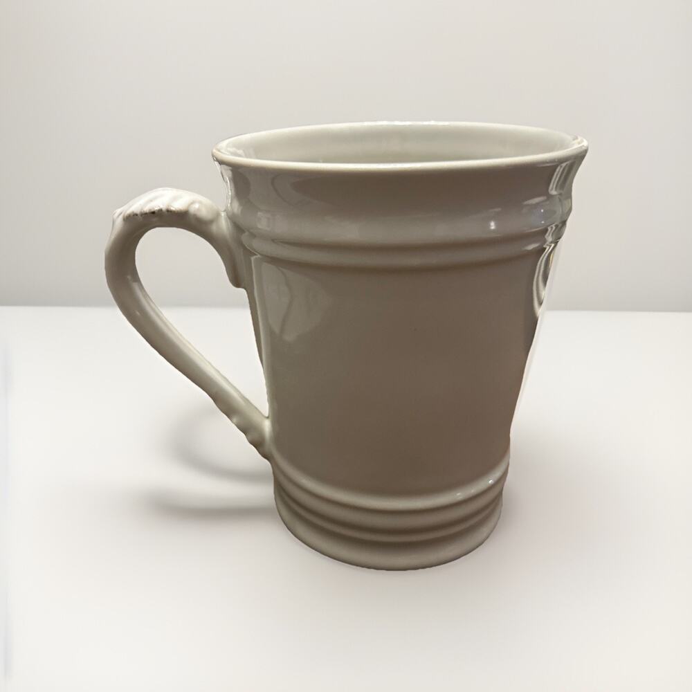 New Juliska Acanthus Stoneware Coffee Mug White